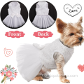 Dog Robes de princesse blanche avec bowknot